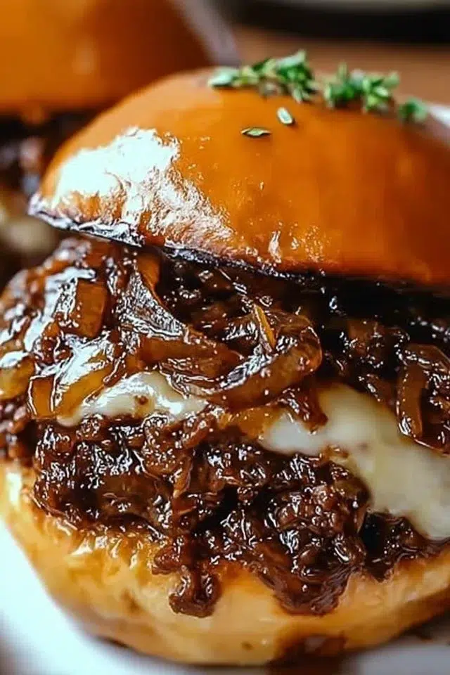French Onion Beef Sloppy Joes