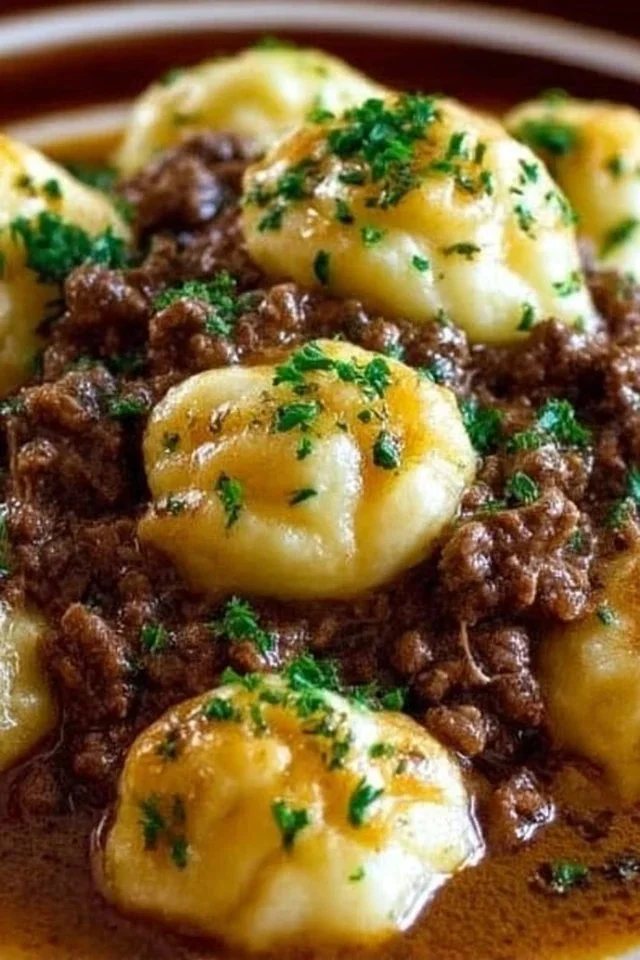 Ground Beef and Dumplings