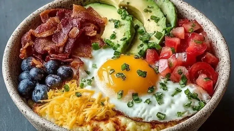 High protein breakfast bowls filled with nutritious ingredients for a healthy start.