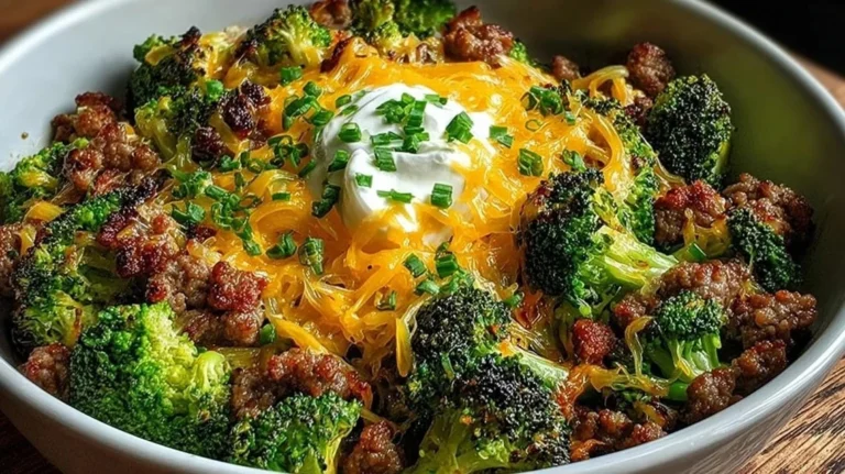 Keto Hamburger Broccoli Skillet: a flavorful low-carb meal with ground beef and broccoli.