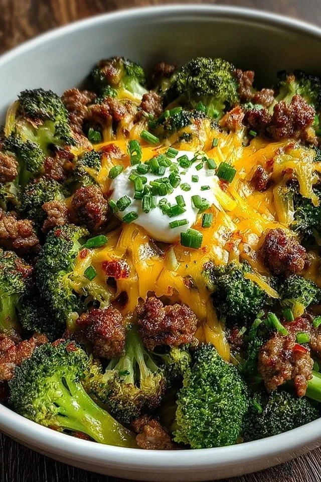 Keto Hamburger Broccoli Skillet