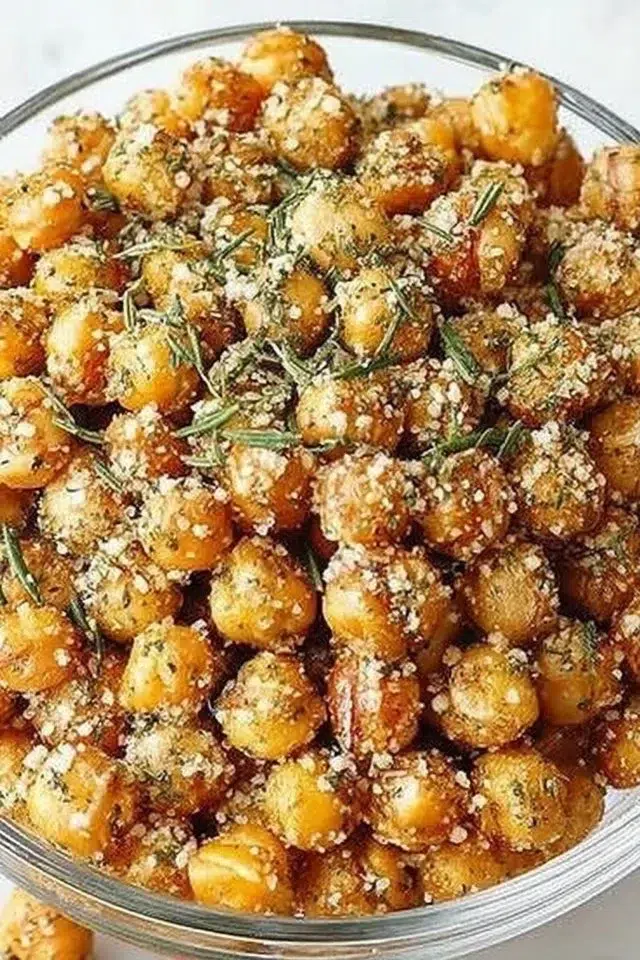 Ranch Flavored Oven-Baked Crispy Roasted Chickpeas