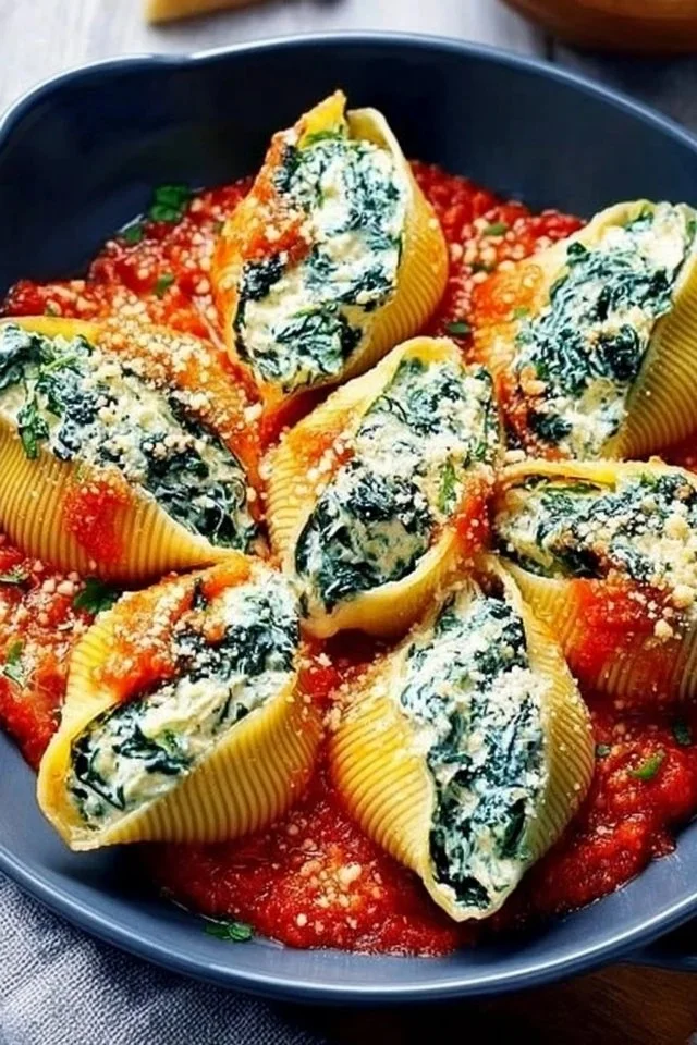 Spinach and Ricotta Stuffed Shells