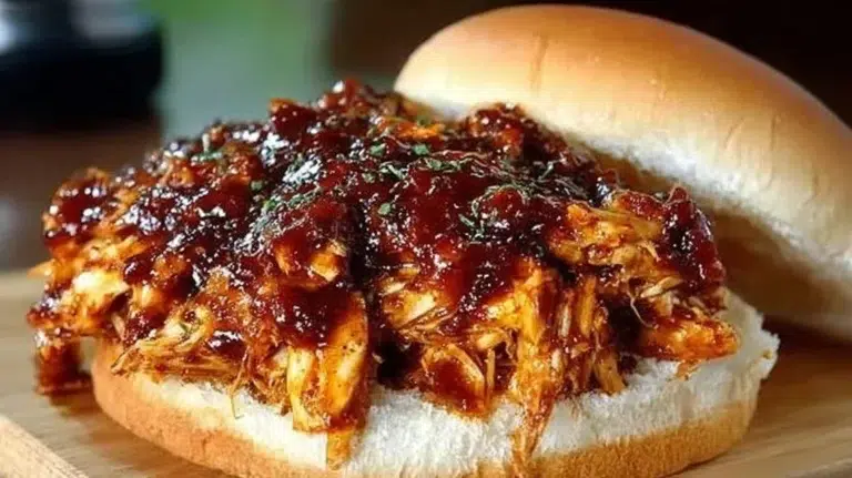 Plate of zesty BBQ chicken with garnishes ready for serving