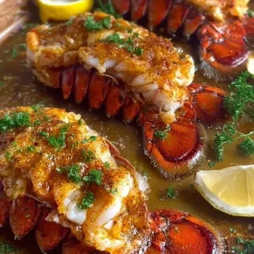 Juicy lobster tail served with butter and lemon, a quick recipe for seafood lovers.