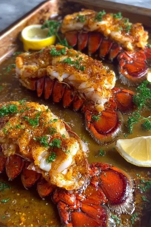 Juicy lobster tail served with butter and lemon, a quick recipe for seafood lovers.