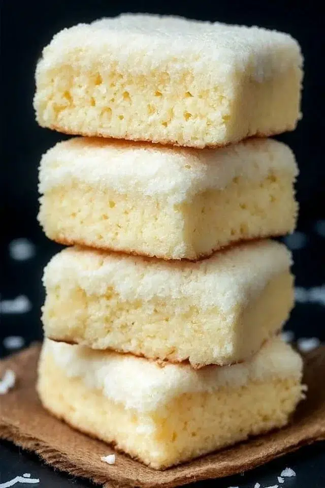 3-Ingredient Coconut Bars - The Big Man's World ®