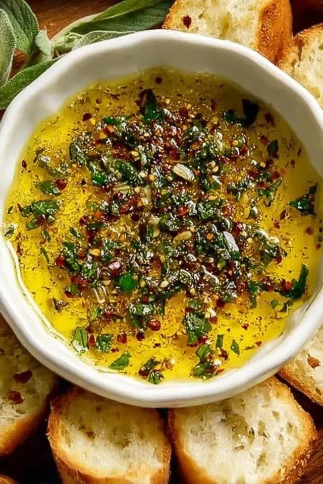 5-Minute Garlic Olive Oil Dip