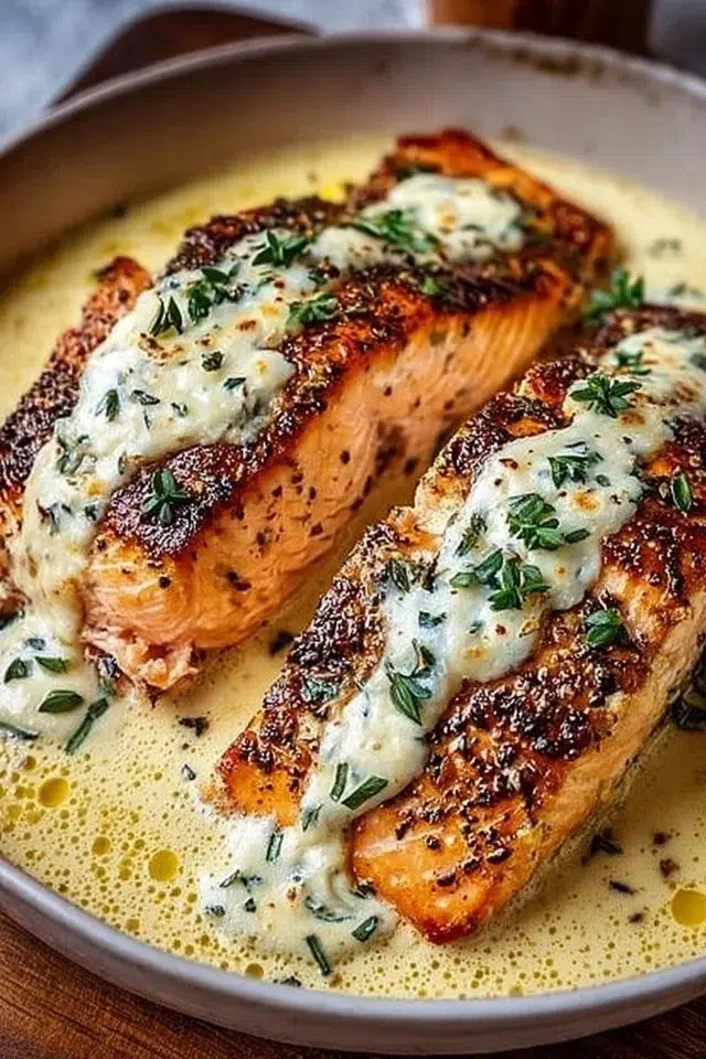 Baked Boursin Salmon