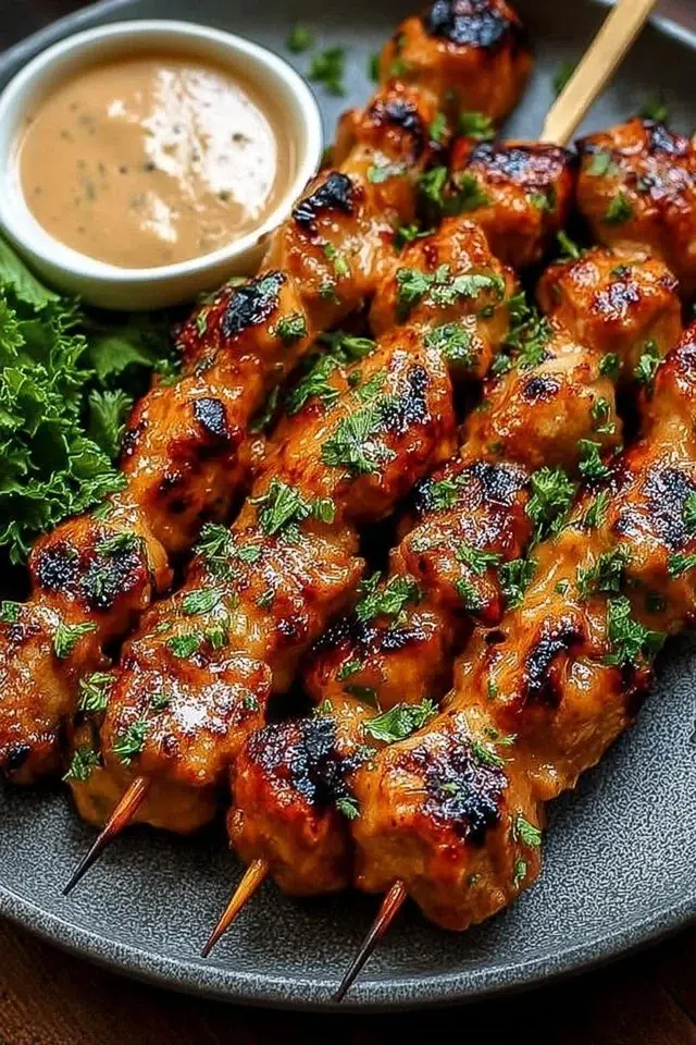 Bang Bang Chicken Skewers