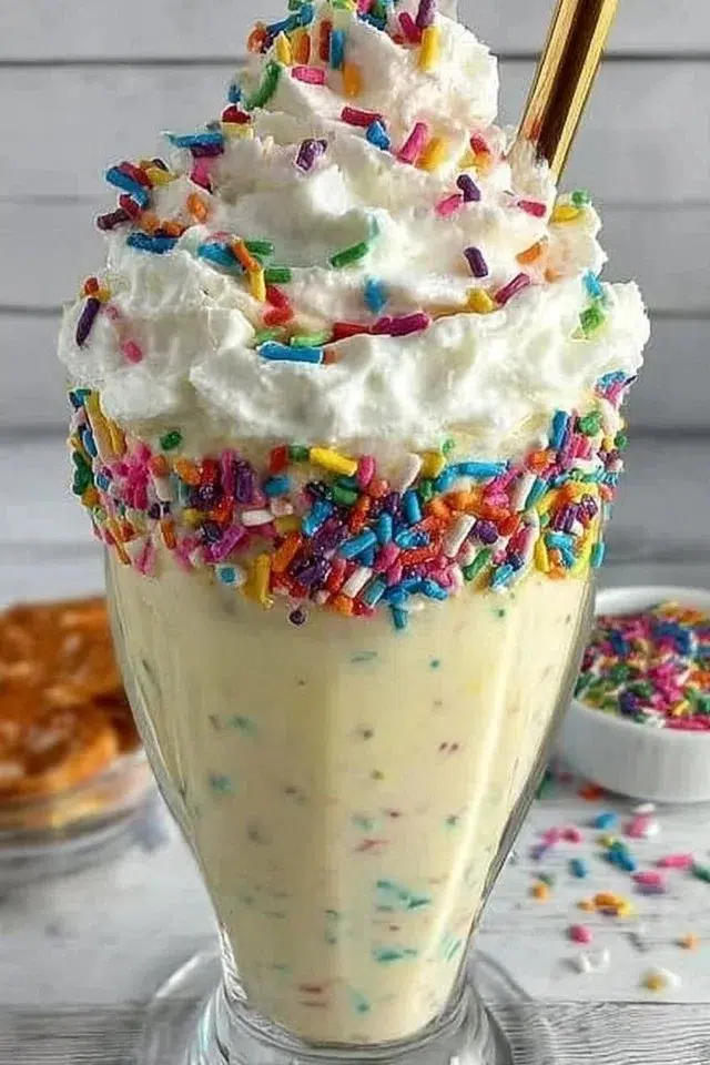 Birthday Cake Protein Milkshake