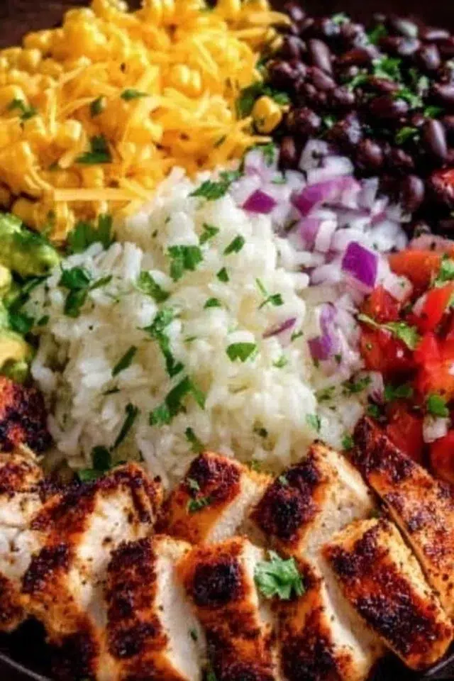 Chicken and Black Bean Burrito Bowls