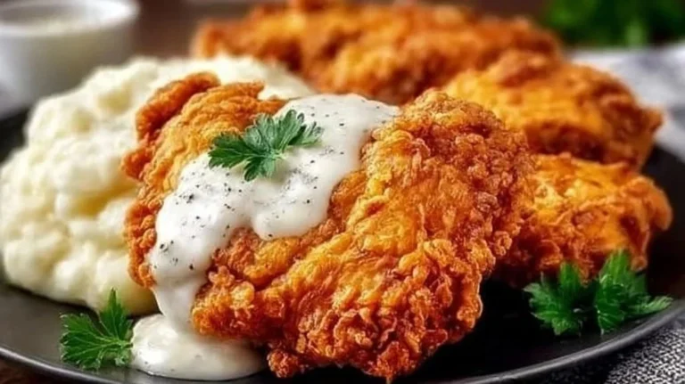 Deliciously crispy Chicken Fried Chicken served with sides