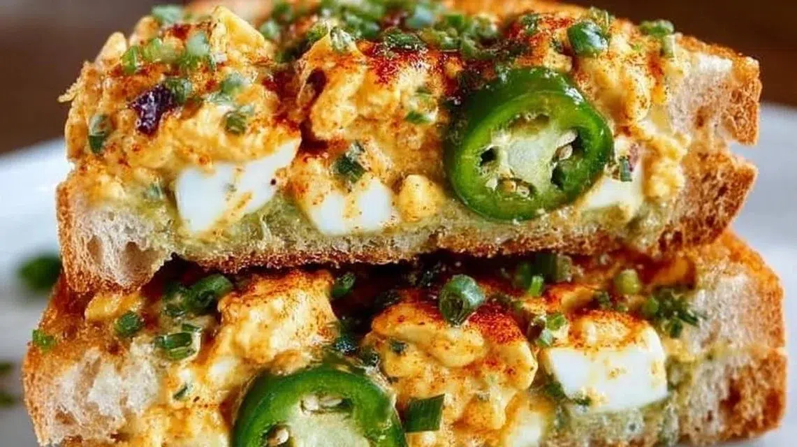 Crispy egg salad served in a bowl with fresh herbs and vegetables