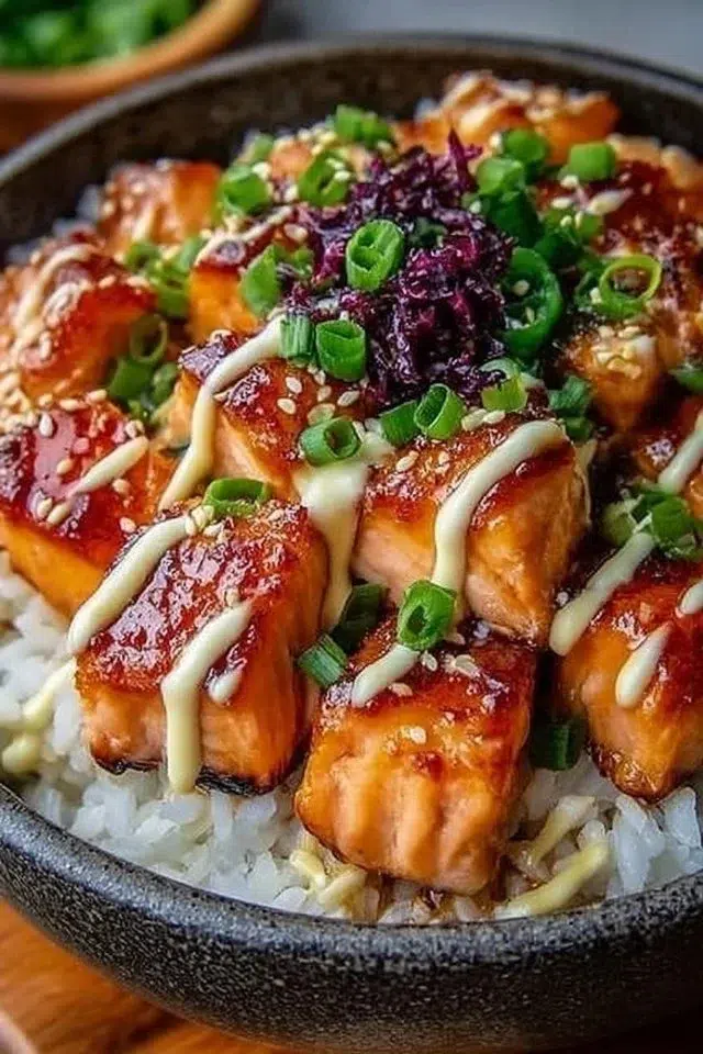 Crispy Salmon and Rice Bowl