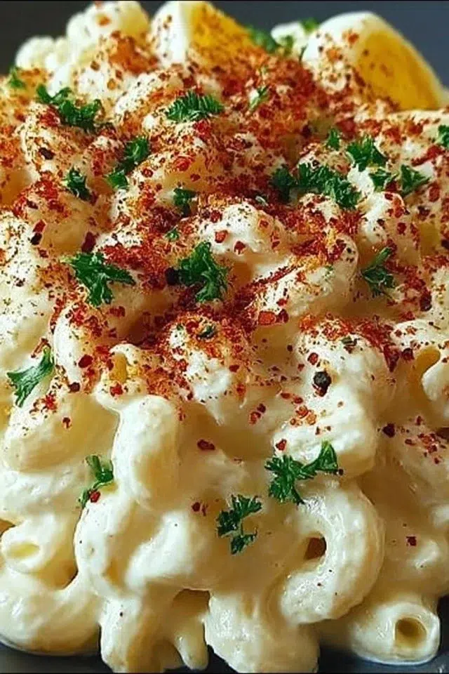 Deviled Egg Macaroni Salad