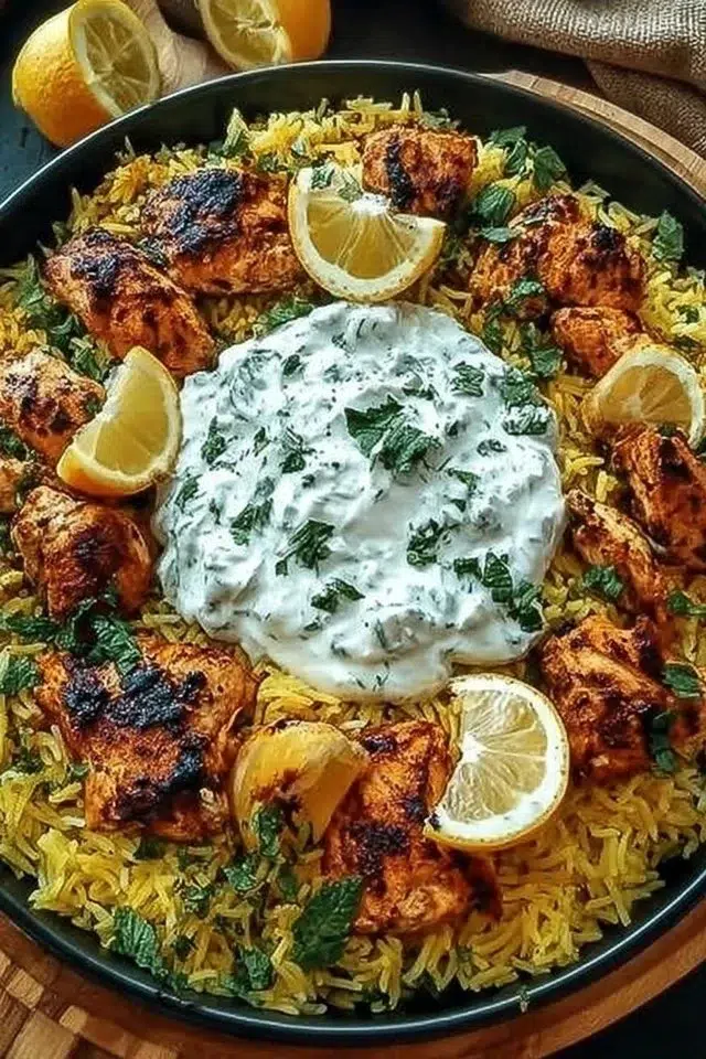 Dump And Bake Chicken Tzatziki Rice