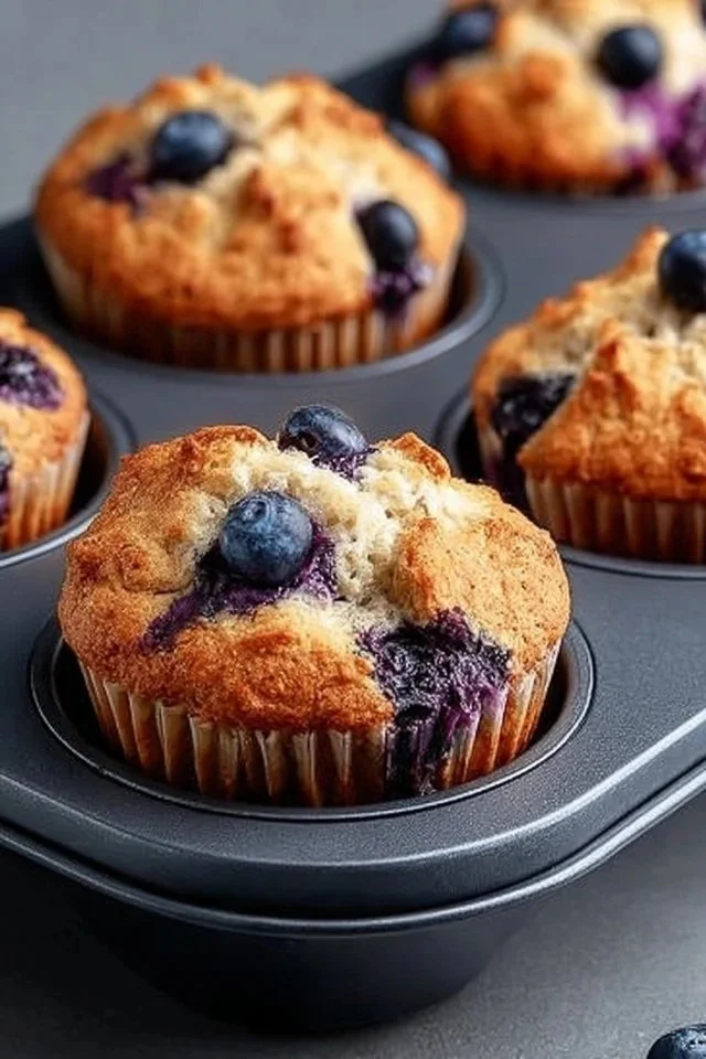 Hearty Blueberry Protein Muffins