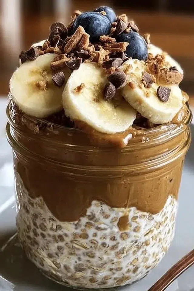 High-Protein Peanut Butter Overnight Oats