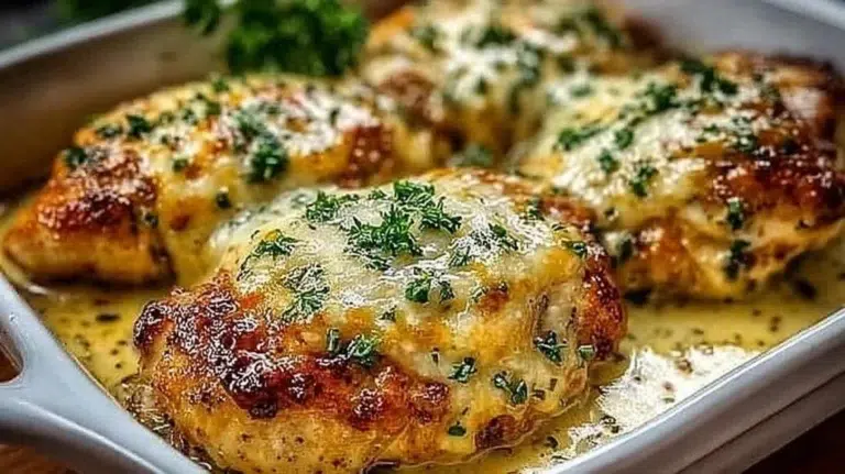 Delicious Keto Garlic Parmesan Chicken dish served on a plate