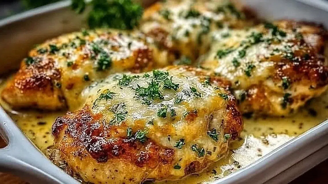 Delicious Keto Garlic Parmesan Chicken dish served on a plate