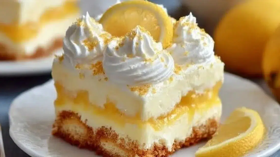Delicious Lemon Tiramisu dessert with fresh lemon zest and creamy layers