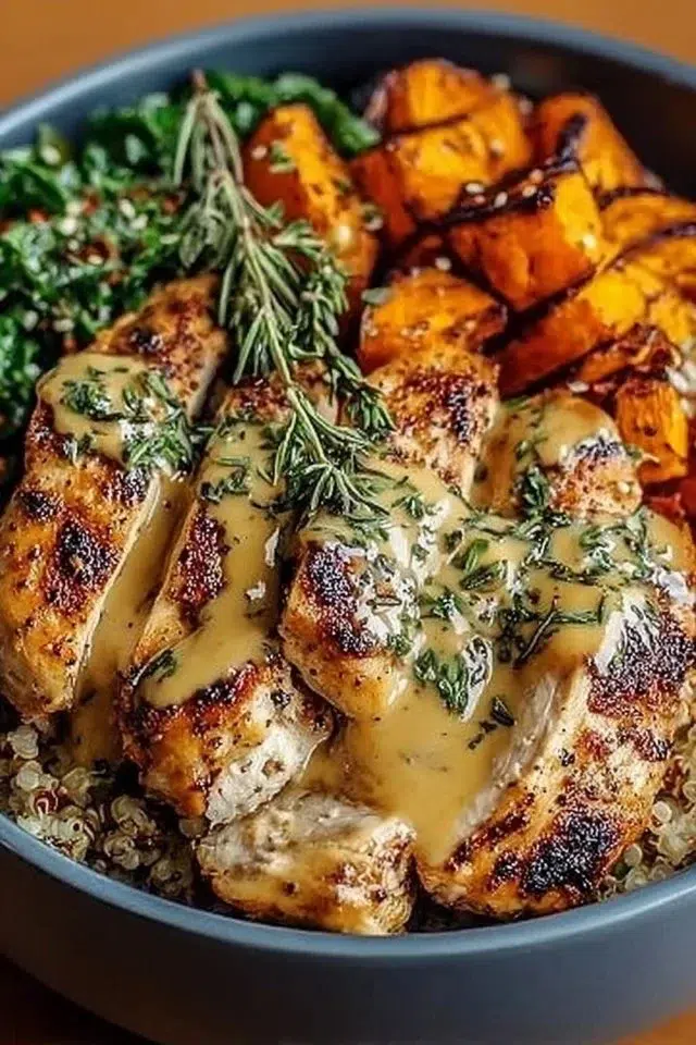Maple Dijon Chicken & Sweet Potato Bowls That Comfort Your Soul