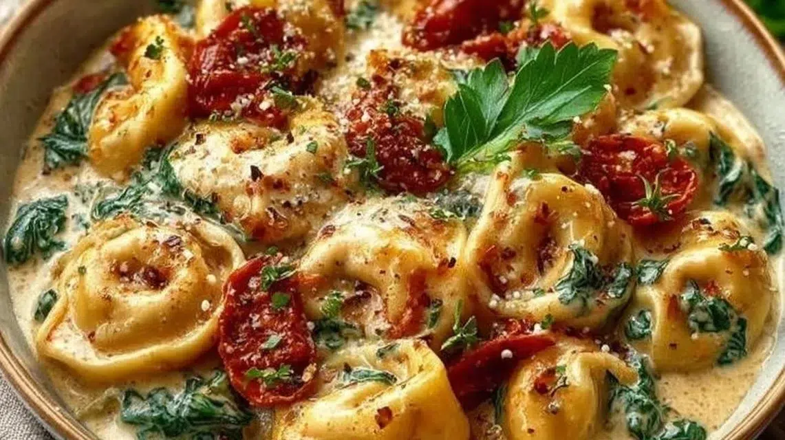 Delicious Marry Me Tortellini showcasing fresh pasta and rich sauce.