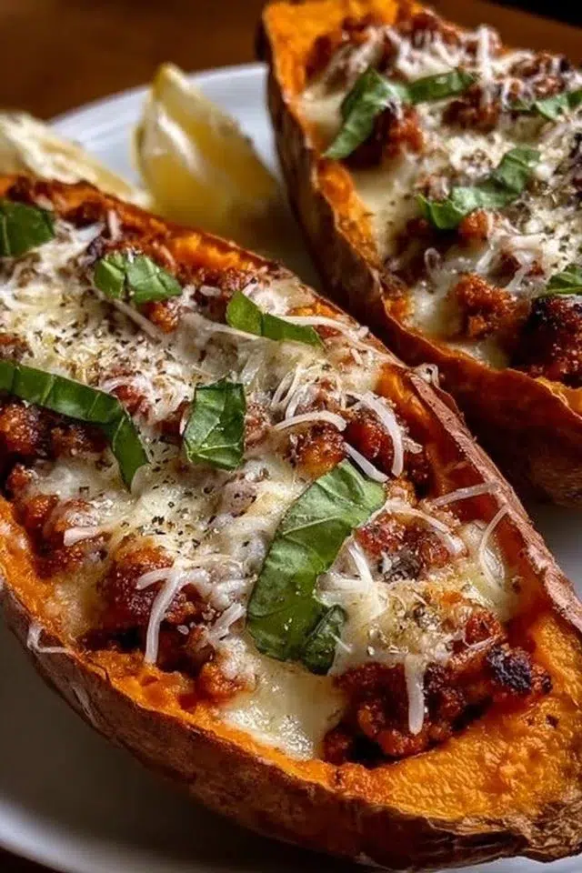 Protein Loaded Sweet Potato Boats