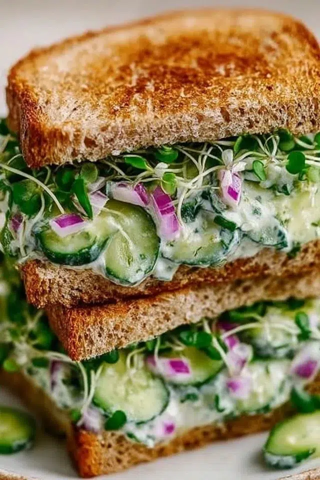Quick Cucumber Salad Sandwiches