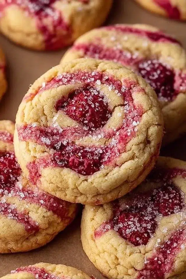 Raspberry Vanilla Cookies
