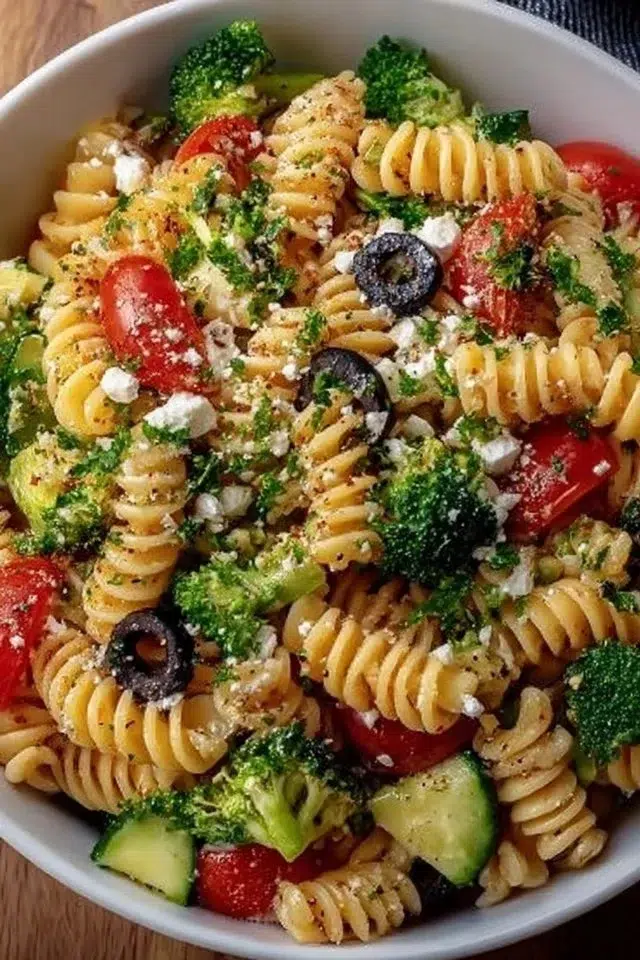 Simple High Protein Pasta Salad