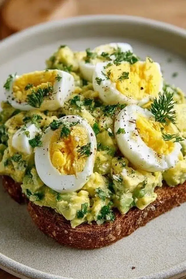 Simple & Zesty Mediterranean Avocado Egg Salad