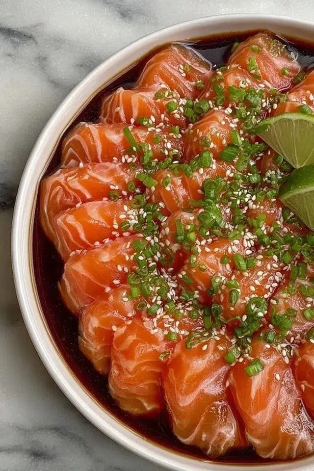 Soy Citrus Salmon Sashimi
