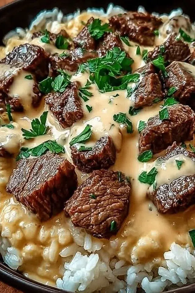 Steak Cheese Rice Bowl