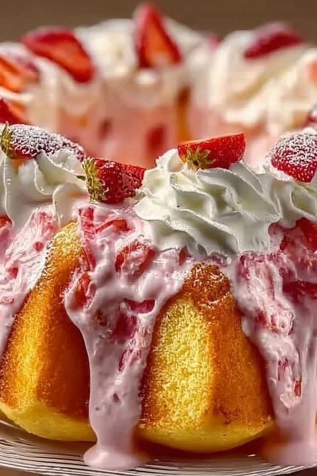 Strawberry Milkshake Pound Cake