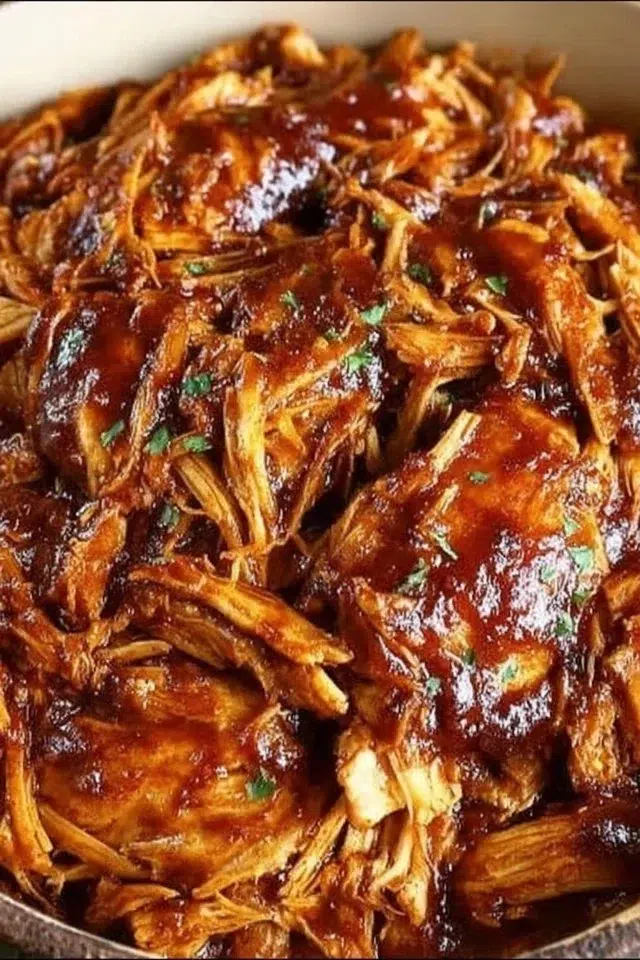 The Best Crockpot BBQ Chicken (Easy Pulled Chicken)