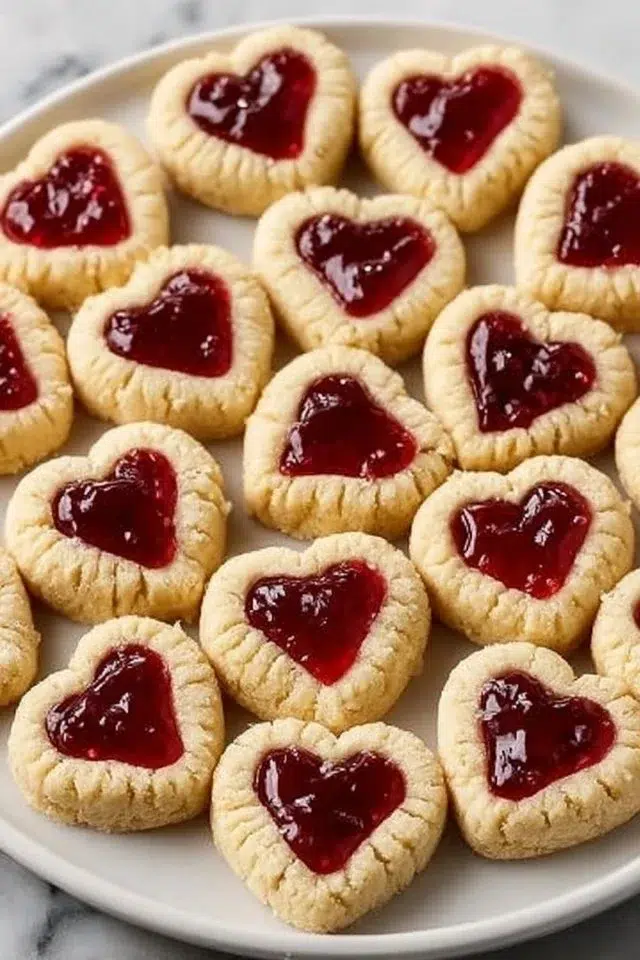 Thumbprint Heart Cookies