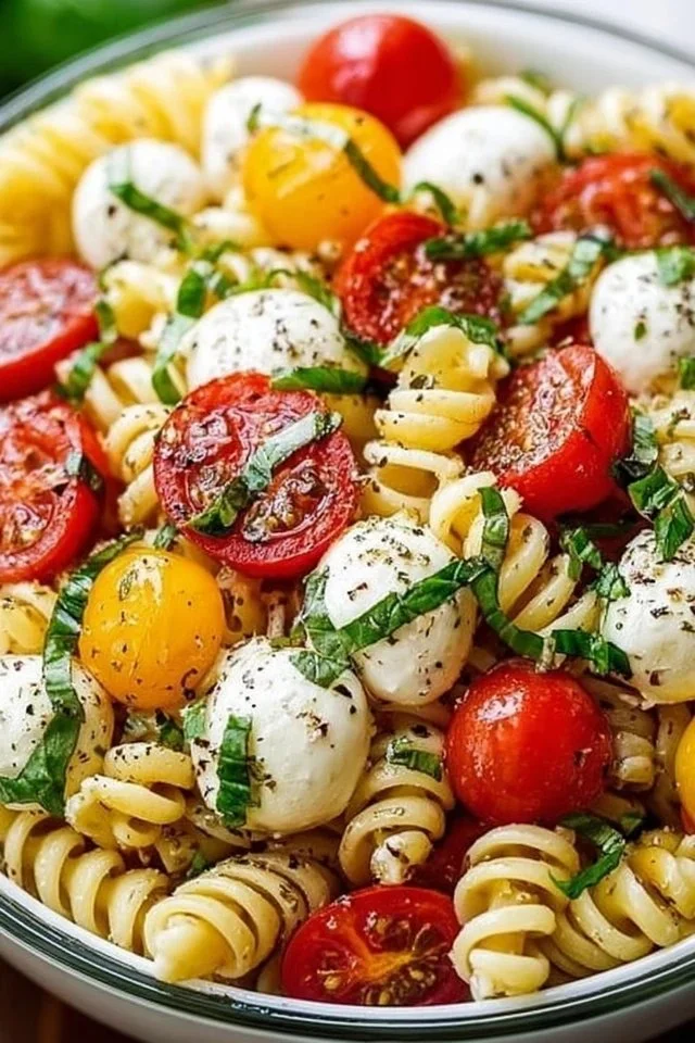 Colorful Caprese Pasta Salad