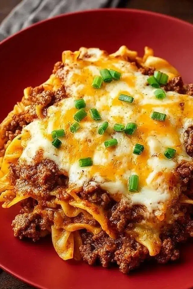 Creamy Ground Beef Casserole with Cream Cheese