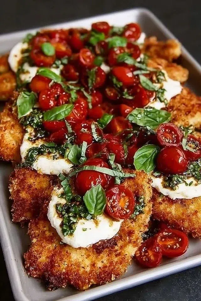 Crispy Parmesan-Basil Chicken Cutlets