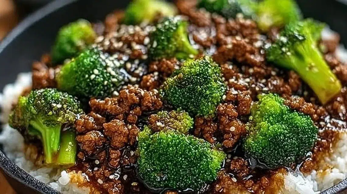 Delicious ground beef and broccoli stir-fry ready in 20 minutes