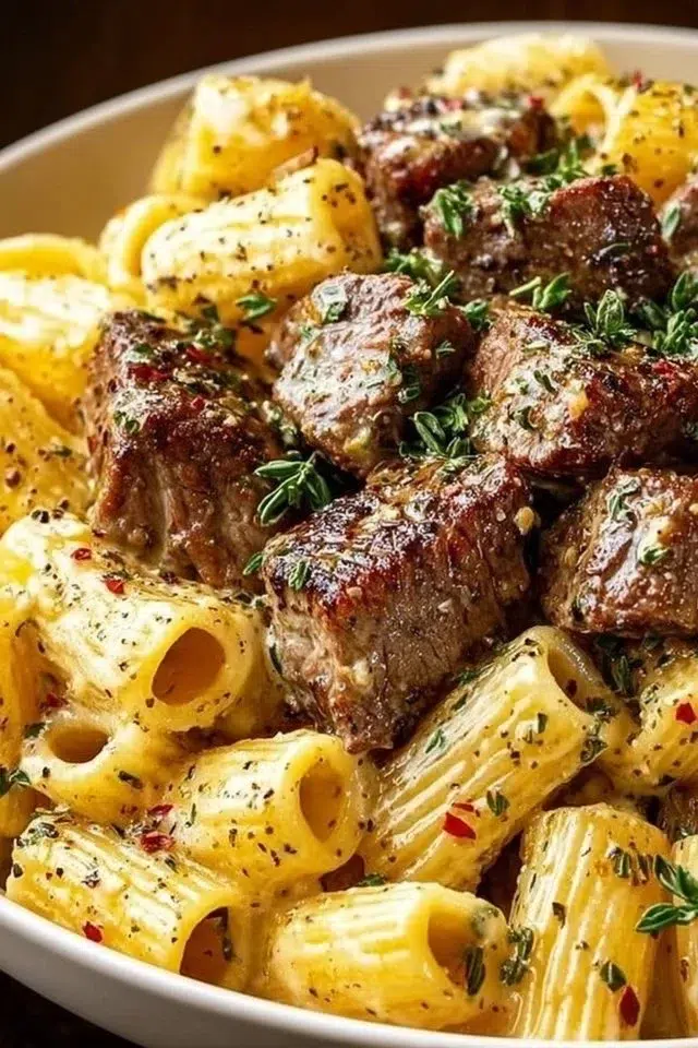 Garlic Butter Steak Rigatoni (Easy & Creamy Family Favorite)