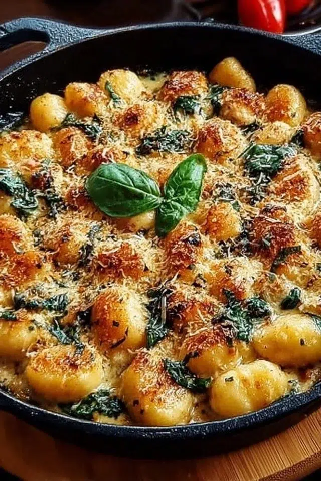 Garlic Chicken Gnocchi Skillet