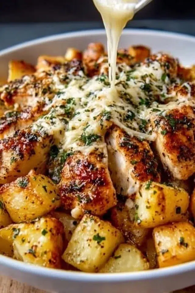 Garlic Parmesan Chicken and Potatoes (One-Pan Dinner) Recipe