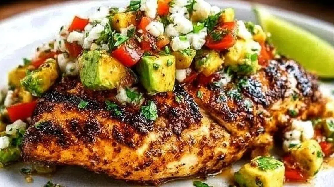Delicious Lime Chicken dish served at a festive party.