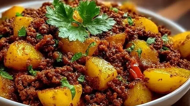 Plate of flavorful dishes made with potato mince, showcasing versatile recipes.