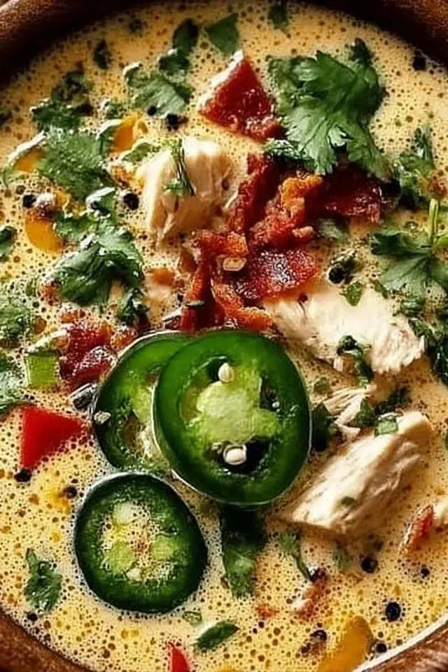 Spicy Jalapeño Popper Chicken Soup