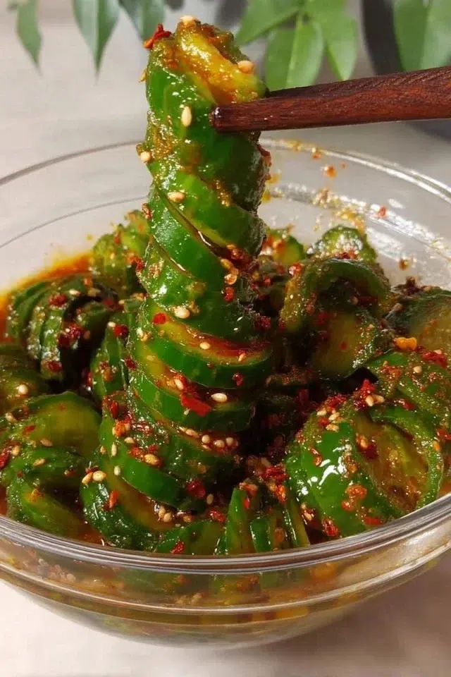 Spiral Cucumber Salad: Korean-Inspired Recipe