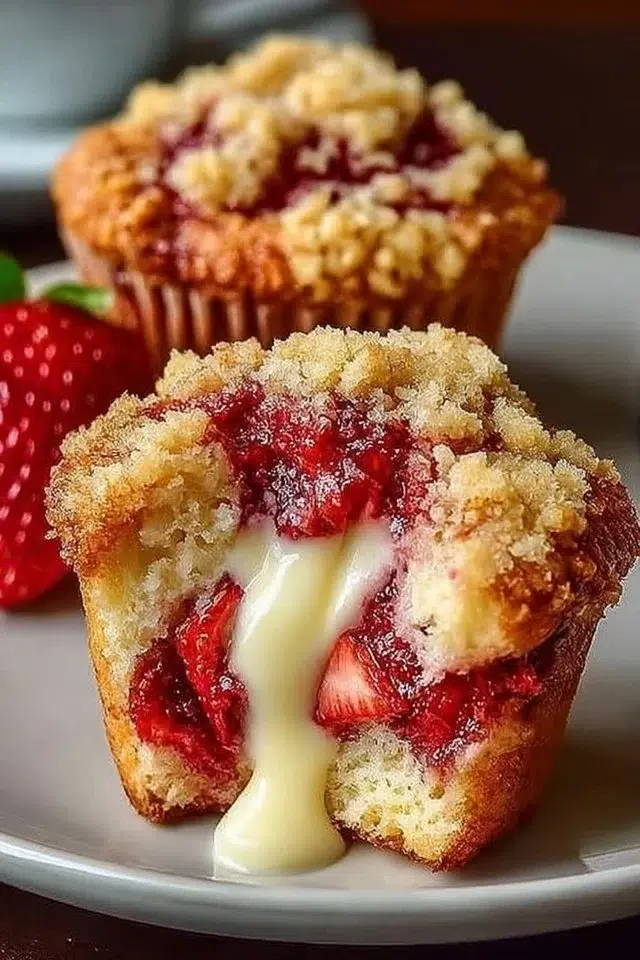 Strawberry Cream Cheese Muffins